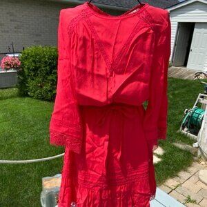 Beautifully braided detail Maje dress in Red Size 3 (Maje) EUC
